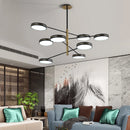 Modern LED chandelier with pipe design for indoor decoration