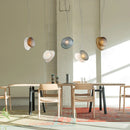 Nordic glass pendant light for minimalist restaurants