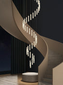 Modern long spiral design lamp for indoor hotel and hall