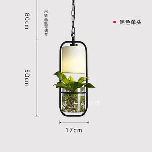 Simple industrial pendant light modern Chinese art iron