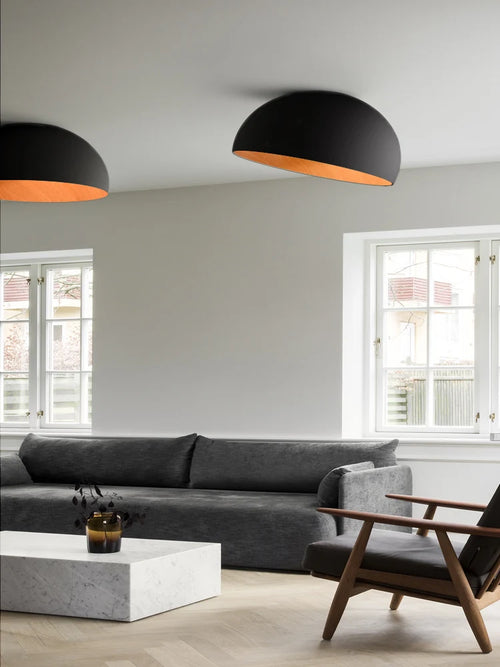 Modern simple wood LED chandelier for indoor spaces, white or black - vue 4 sur 14