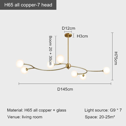 Designer copper restaurant chandelier with modern ambiance for interiors