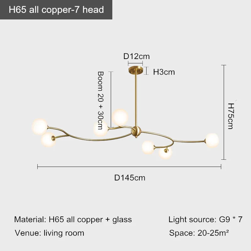 Designer copper restaurant chandelier with modern ambiance for interiors
