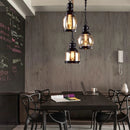 Vintage glass wine bottle pendant light industrial style