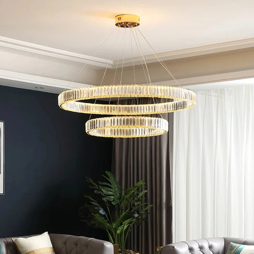 Modern crystal chandelier high-end elegant and refined design - vue 3 sur 18
