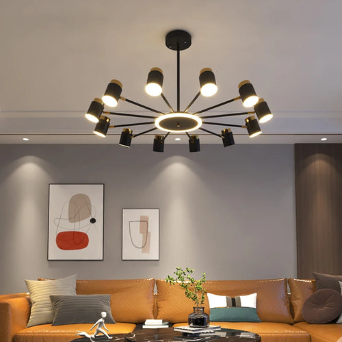 Modern nordic chandelier for decorative indoor lighting - vue 5 sur 11