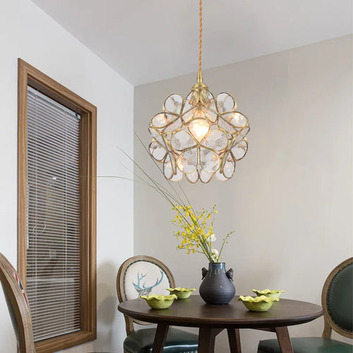 Nordic glass lamp with copper - vue 4 sur 10