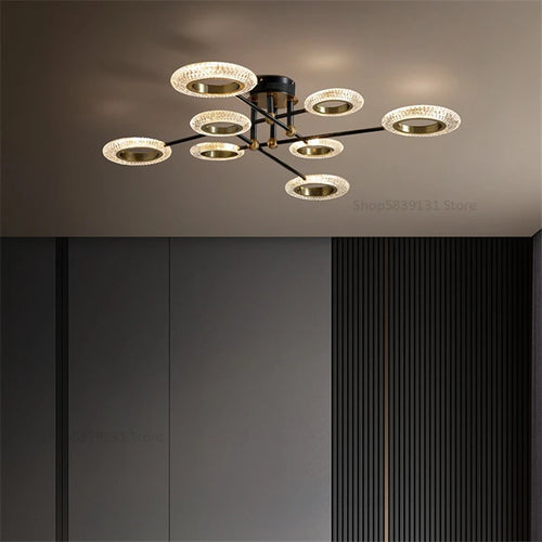Copper LED ceiling light with high transmission PMMA shade - vue 3 sur 8