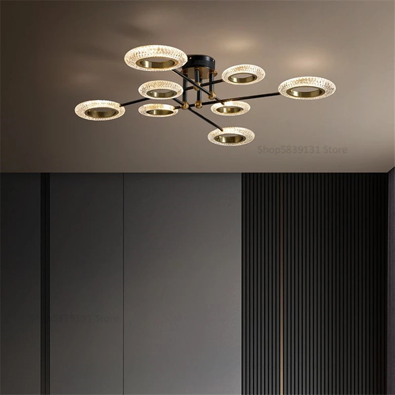 Copper LED ceiling light with high transmission PMMA shade