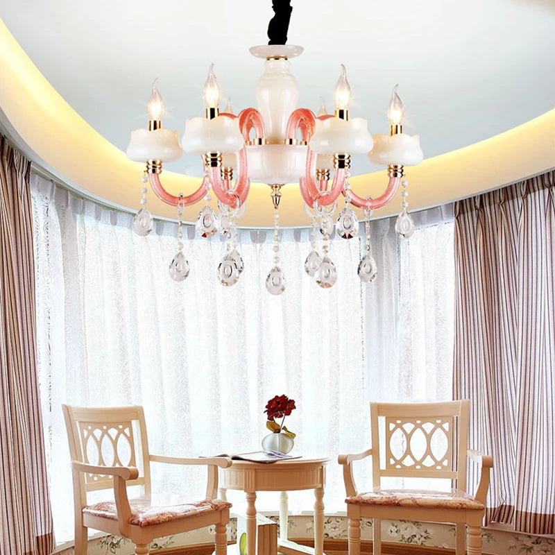 Modern crystal chandelier with creative LED lighting - vue 4 sur 9