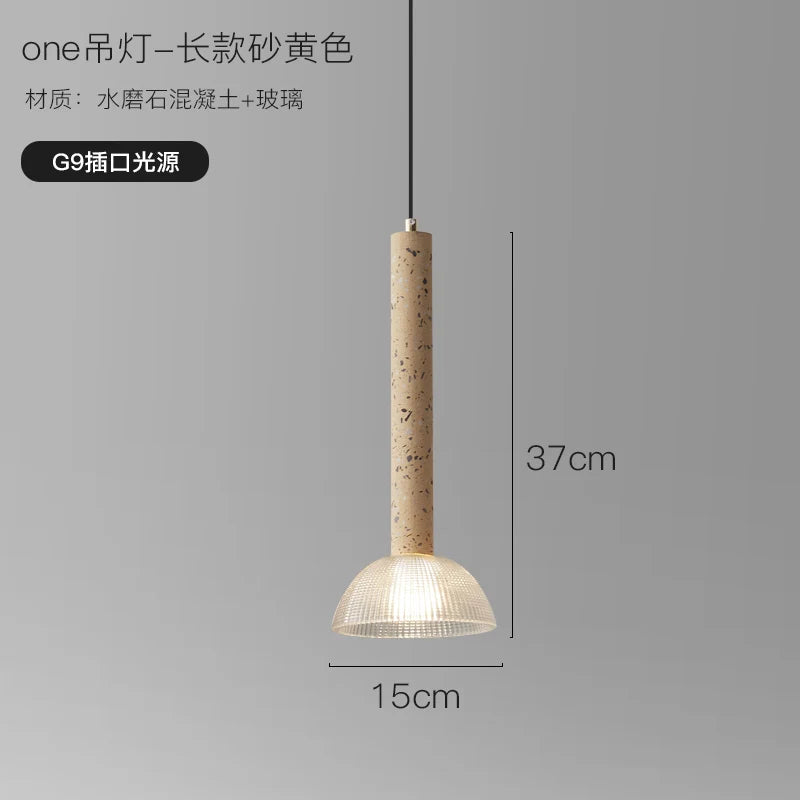 Terrazzo pendant light for modern kitchen and bar