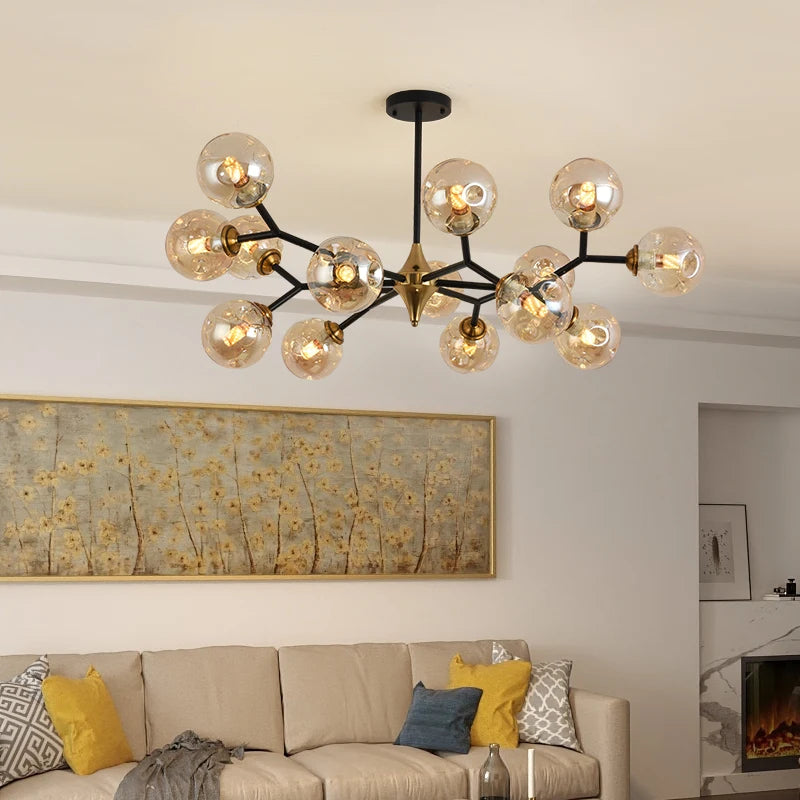 lustre nordique de luxe design simple pour décoration intérieure - vue 3 sur 16