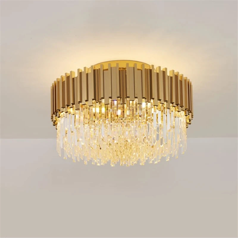 Modern gold crystal chandelier for elegant interiors