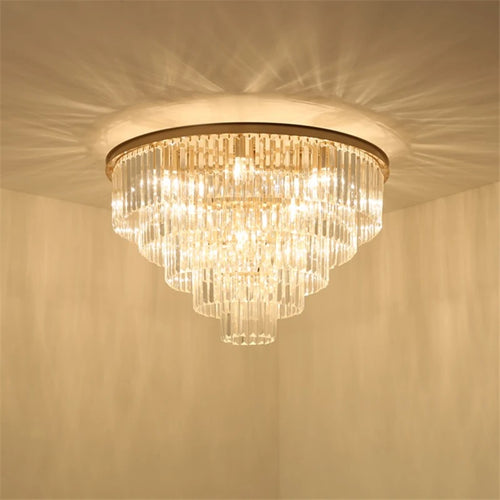 Modern crystal ceiling light for elegant interior décor - vue 5 sur 7