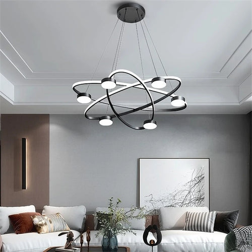 Post-modern LED pendant in Nordic acrylic design - vue 3 sur 8