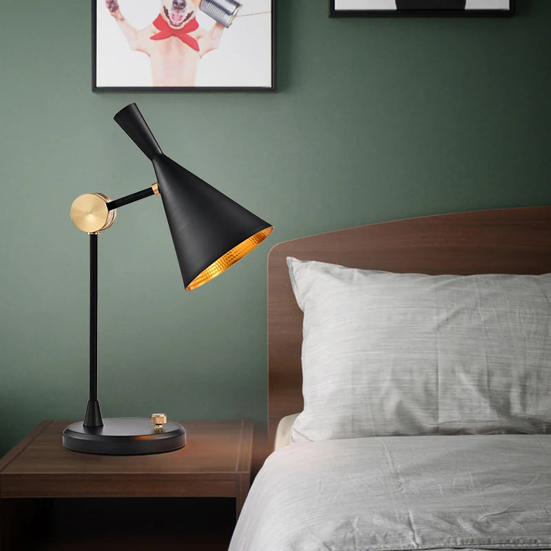 Creative retro industrial style bedside lamp for interiors
