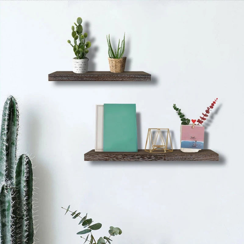 wooden plant shelves decorative wall shelves for storage