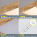 Wooden LED ceiling light with remote control for indoor lighting