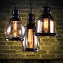 Vintage glass wine bottle pendant light industrial style