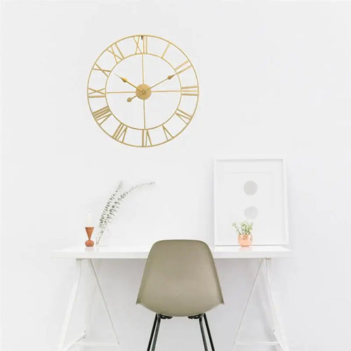 iron silent wall clock simple home decoration - vue 2 sur 9