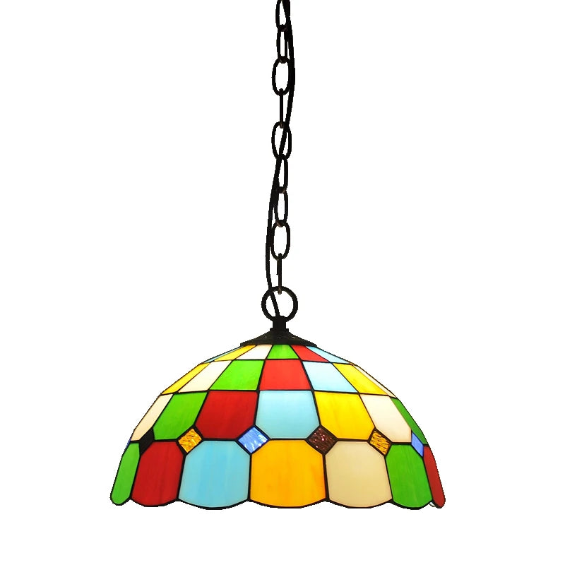 Antique Tiffany chandelier for restaurant, café, bar and hallway - vue 15 sur 19