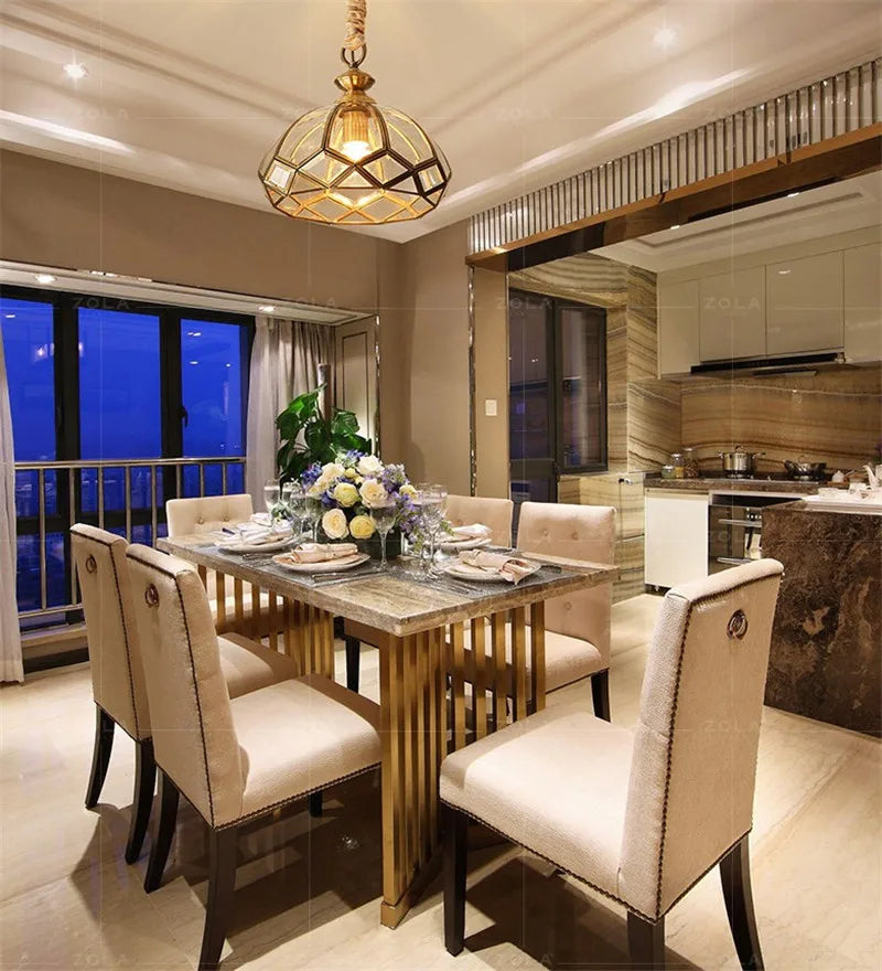 Vintage bronze pendant light for elegant indoor lighting - vue 7 sur 8
