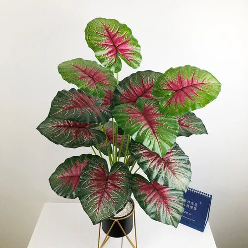 Artificial monstera and palm tropical leaves for indoor decoration - vue 4 sur 18