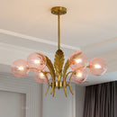 modern glass chandelier minimalist design for elegant interior