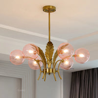 modern glass chandelier minimalist design for elegant interior