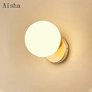 Glass moon wall light for interior decoration