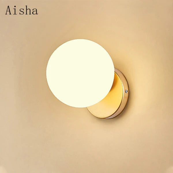 Glass moon wall light for interior decoration - vue 4 sur 14