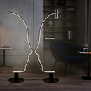 Nordic human face LED floor lamp long Scandinavian living room bedroom bedside home decor indoor lighting fixture stand light