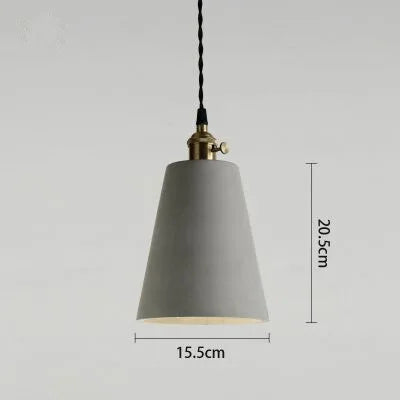 Industrial cement pendant light for table and bar - vue 10 sur 23