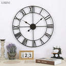 3D retro round wall clock roman numerals home decor