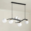 Nordic bird lamp modern chandelier with glass LED shade