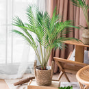 Set of 2 large artificial tropical palm plants for indoor decoration