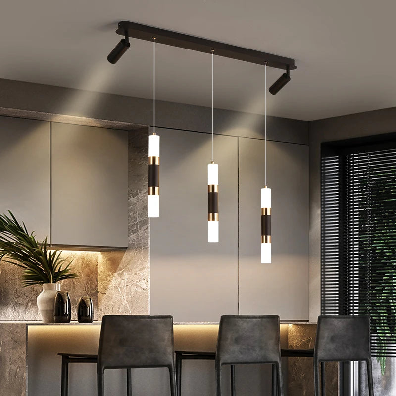 Modern adjustable LED chandelier for versatile spaces