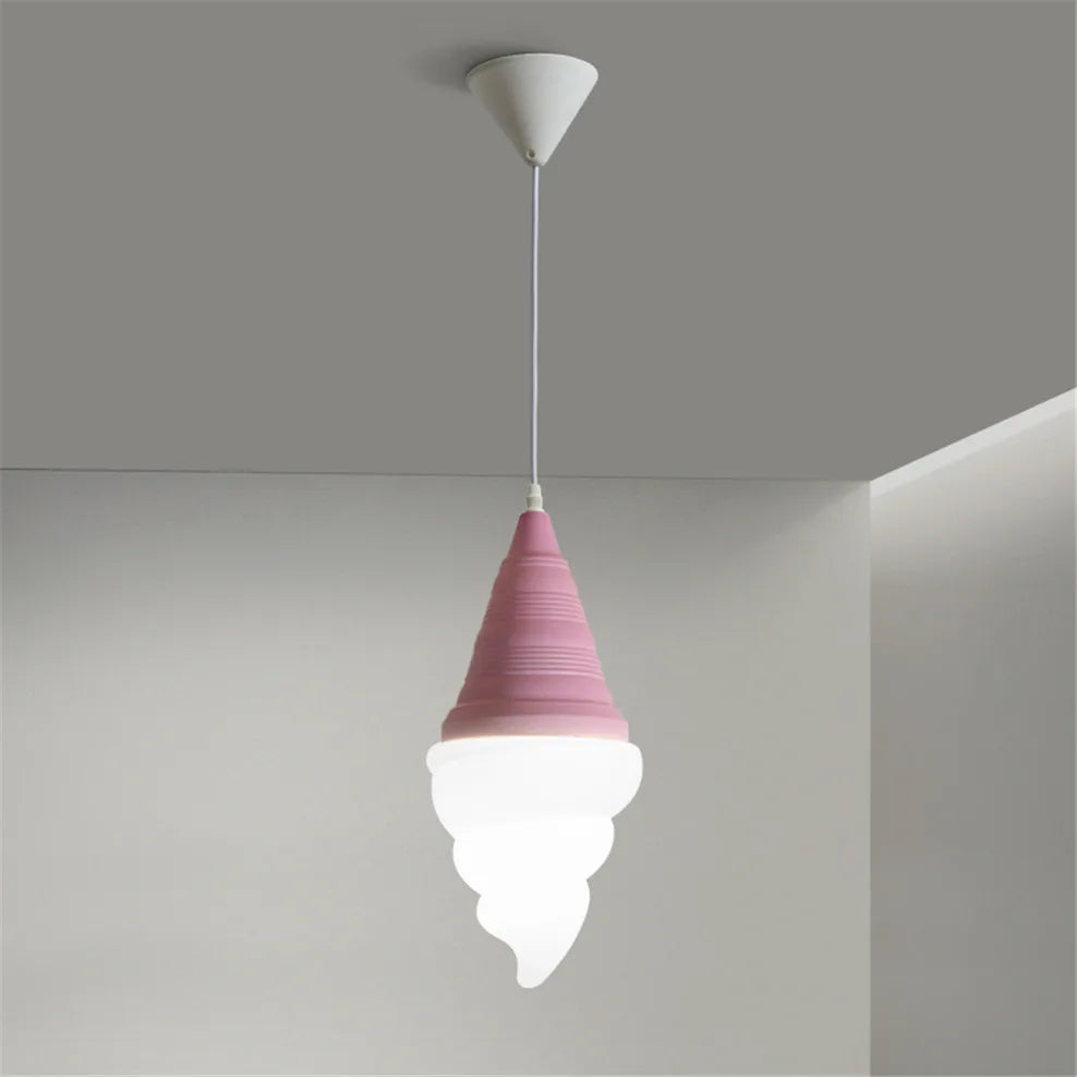 Creative children's LED pendant light ice cream cones - vue 8 sur 9
