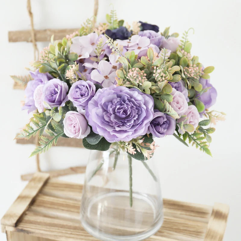 Artificial peony bouquet for weddings and decoration
