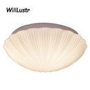 (may80d) Modern shell-shaped glass ceiling light Shelly
