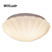 (may80d) Modern shell-shaped glass ceiling light Shelly