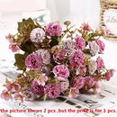 Artificial silk lilac bouquet for floral decor