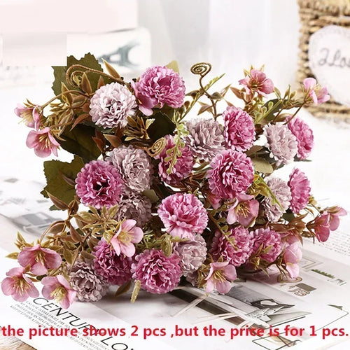 Artificial silk lilac bouquet for floral decor