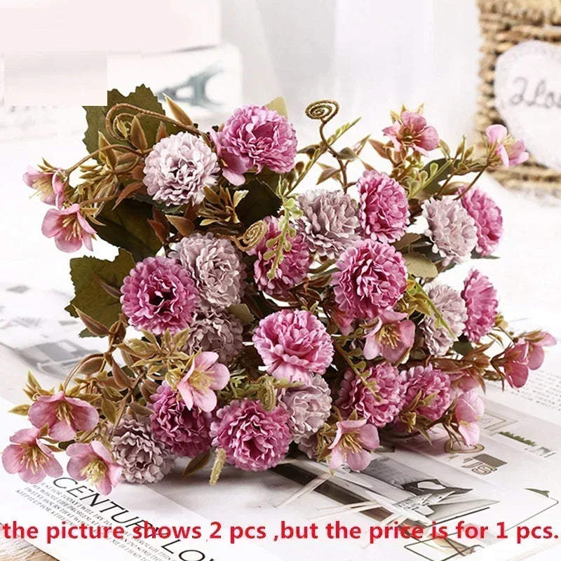Artificial silk lilac bouquet for floral decor