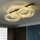 Luxury copper and crystal ceiling light lampara de techo