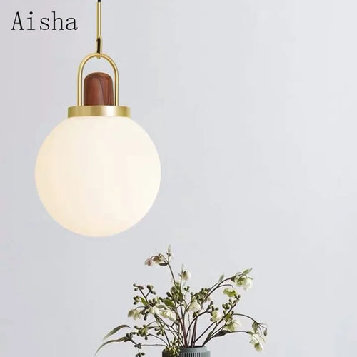 Chinese glass pendant light for bar and restaurant decor - vue 10 sur 11