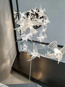 Minimalist acrylic chandelier for modern interior lighting