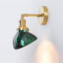 Nordic brass and glass wall light for decorative interiors