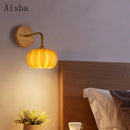 Japanese pumpkin style resin wall light with creative LED design