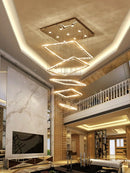 Modern minimalist crystal LED chandelier with elegant design